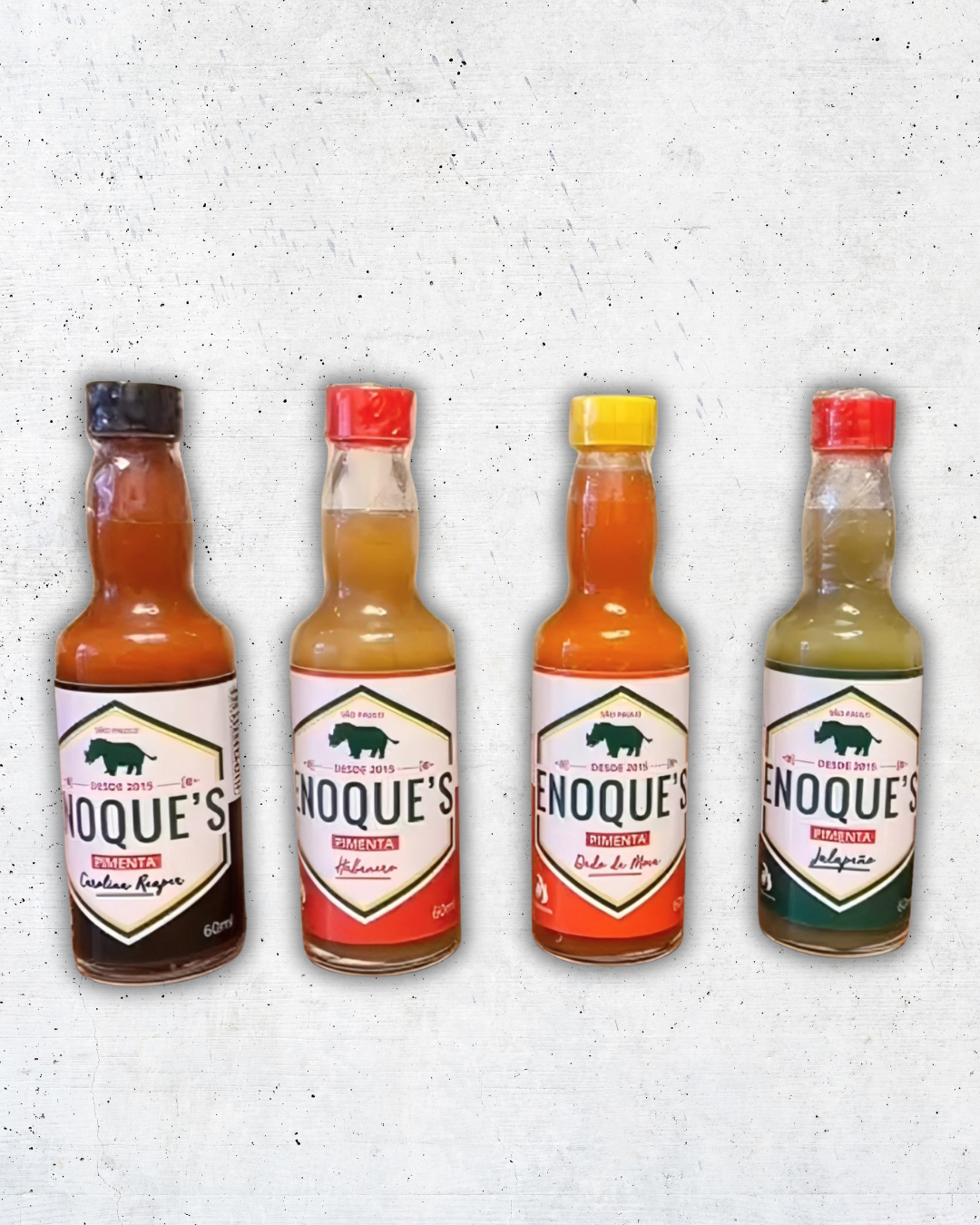 Combo com 4 Molhos de Pimenta Premium Enoque's